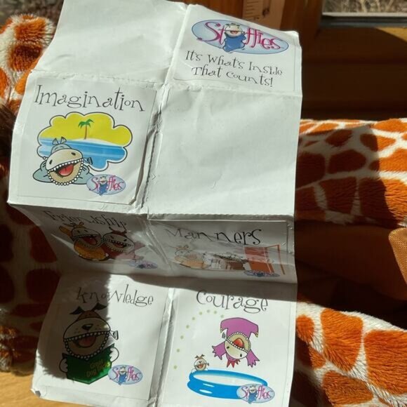 Sky Giraffe Stuffins Plush Pillow & Stuffed Animal Combo 21" Zippered Storage - Picture 2 of 13